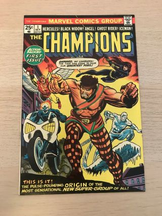 The Champions 1 Vf/nm (oct 1975,  Marvel) 1st Appearance Of The Champions