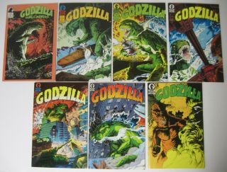 Complete Set Of Godzilla 1 - 6 Dark Horse Comics 1988,  Godzilla Special 1 1987
