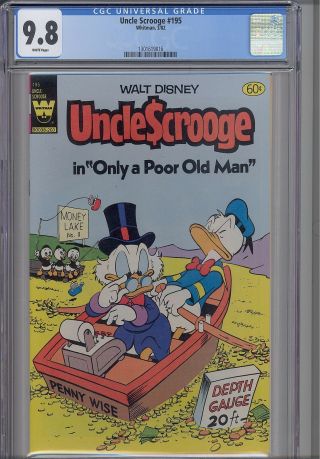 Uncle Scrooge 195 Cgc 9.  8 1982 Whitman Disney Comic Money Bin: Frame