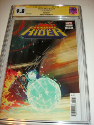 Cosmic Ghost Rider 1 Cgc 9.  8.  Hans 1:25 Variant Signed By Donny Cates Ss