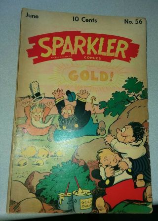 Sparkler Comics 56 United Features Tarzan Nancy Strip 1946 Golden Age Cartoon