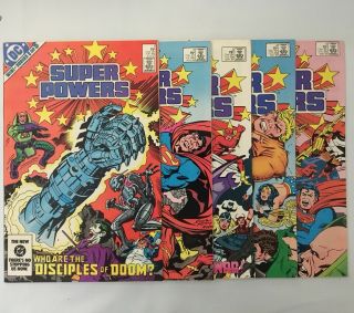 Powers 1,  2,  3,  4,  5 Kenner Dc Comics 1984 Set 1 - 5 Jack Kirby Jla