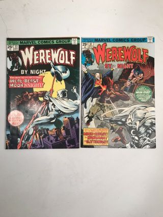 Werewolf By Night 33 37 Marvel 2nd And 3rd Appearance Of Moon Knight