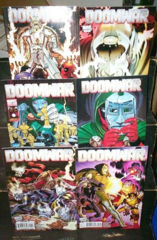 Doomwar 1 - 6 Full Set Marvel Comics Deadpool Black Panther 2010 Nm