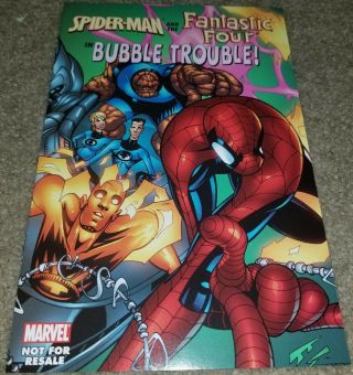 Marvel Comics Spider - Man 1 Nm Bubble Trouble Rare Promo Book Fantastic 4 Htf Key