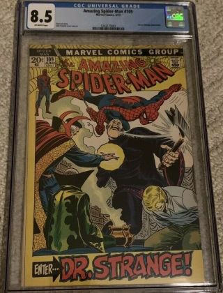 1972 Marvel Spider - Man 109; Cgc Universal 8.  5; Off - White Pages.