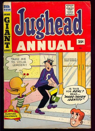 Jughead Annual 8 Alien Mars Cover Silver Age Archie Giant Comic 1960 Vg -