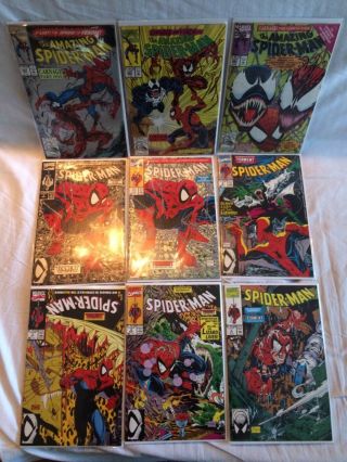 Spiderman 361,  362,  363 1st App Carnage And Spiderman Torment 1 - 5 Vf/nm