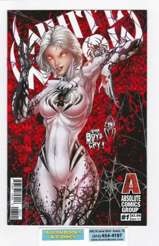 White Widow 1 Red Giant Foil Variant Comic By Jamie Tyndall Never Pressed