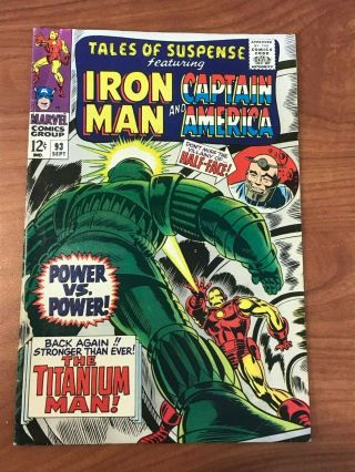 Tales Of Suspense 93 1967 Marvel Comics Captain America Iron Man Fn