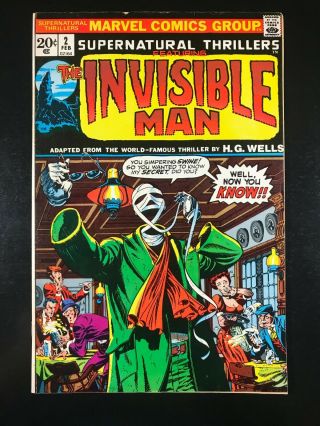 Supernatural Thrillers 2 Invisible Man Marvel 02/73 Steranko K6