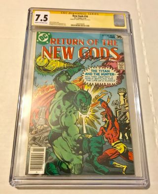 Dc Return Of The Gods 16,  Cgc 7.  5 Vf -,  Gerry Conway Signed,  Cgc