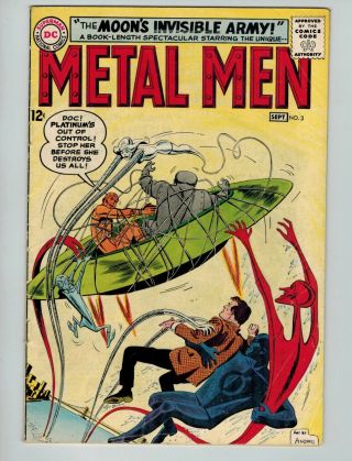Metal Men 3 (aug - Sep 1963,  Dc) Vg4.  5,  Silver Age Dc Beauty Worth A Look
