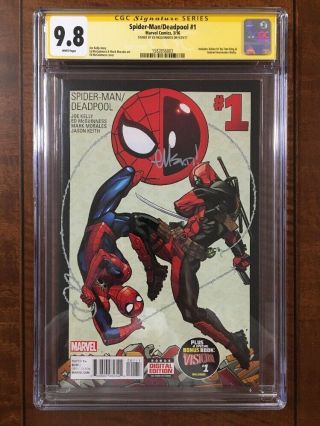 Spider - Man / Deadpool 1 Cgc 9.  8 Ss Signed By Ed Mcguinness