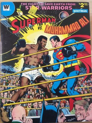 Superman Vs.  Muhammad Ali - Whitman C - 56 (1978) Fn/vf With Bonus Dc Lce Superman