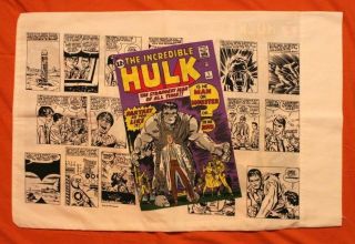 The Incredible Hulk Vintage Pillowcase 90s Marvel Comics Issue Number 1