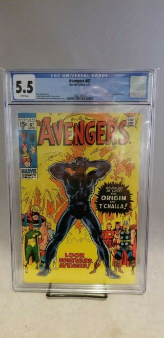 1971 Avengers 87 Cgc 5.  5 Origin Of The Black Panther