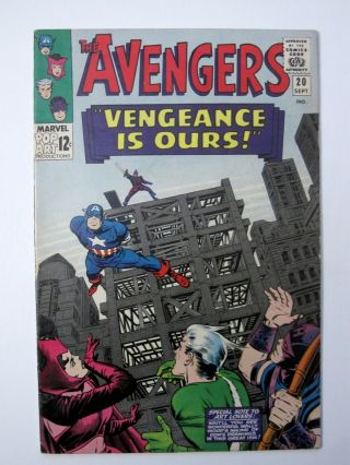 The Avengers 20 8.  0 Vf Silver Age Marvel Comic Book Stan Lee Vintage