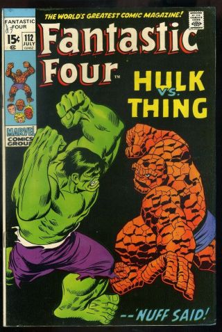 Fantastic Four 112 F/vf Hulk Vs Thing