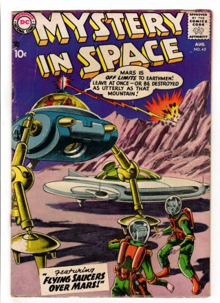 Mystery In Space 45 4.  0 White To Off - White Pages Silver Age