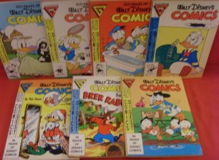 Walt Disney Comics Digest 1 - 7 Gladstone Set Donald Duck Mickey Mouse 1986 Vf