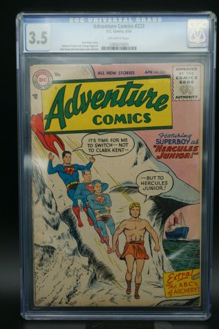 Adventure Comics 223 Cgc 3.  5 Ow Dc Jack Miller Curt Swan Stan Kaye Superman