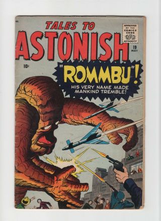 Tales To Astonish 19 Fn - 5.  0 Vintage Marvel Atlas Comic Horror Pre - Hero 10c