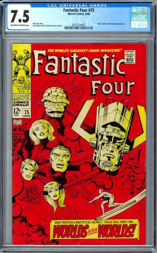 Fantastic Four 75 Cgc 7.  5 (ow - W) Silver Surfer & Galactus Appearance