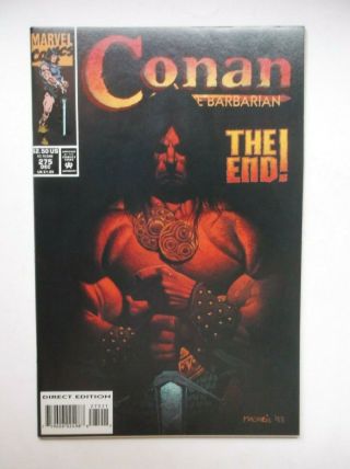 Marvel: Conan The Barbarian 275,  Low Print Run/last Issue,  1993,  Vf,  (8.  5)