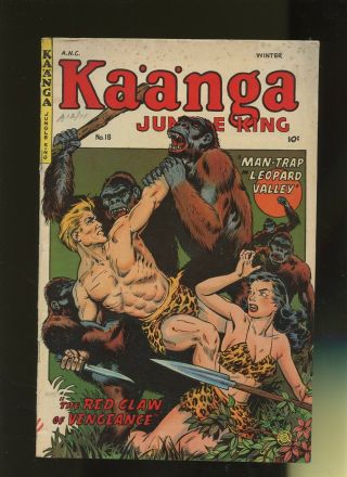 Kaänga Comics 18 Vg 3.  5 (jungle King) 1 Book 1953,  Fiction House Gorillas