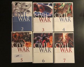Marvel Comics | Civil War Issues 2 - 7 | Nm | Avengers,  X - Men,  Spider - Man