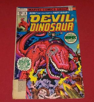 Devil Dinosaur 1 Gd/vg 3.  0 Signed Stan Lee & Jack Kirby 1st App Key Issue L@@k