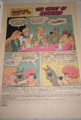 Scooby Doo Where Are You: The Ghost of Redbeard,  July 1974 26 3