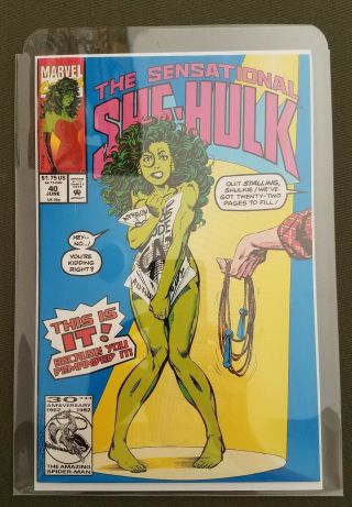 Sensational She - Hulk 40 - 1992 Vf/nm,  John Byrne Jump - Rope Issue