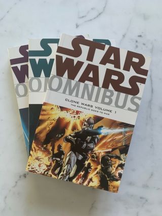Star Wars Omnibus - Clone Wars - Dark Horse 3 Volume Set - 1,  2,  3