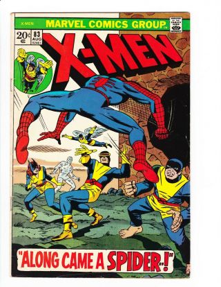 The X - Men 83 (august 1973) Featuring Spiderman - Fine (6.  0)