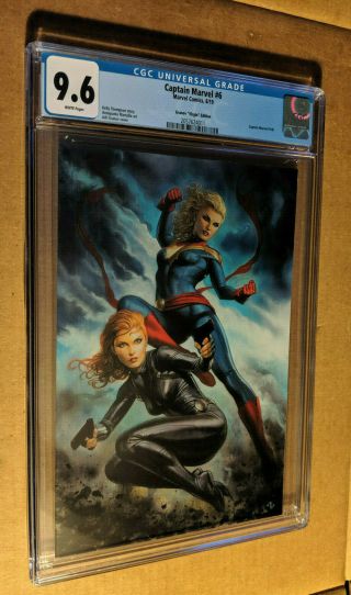 Captain Marvel 6 1st Print 1:100 Granov Virgin Black Widow Variant Cgc 9.  6 Nm,
