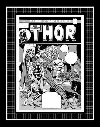 Gil Kane Thor 209 Rare Production Art Cover Monotone