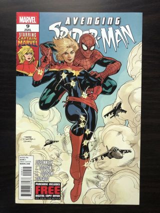 Avenging Spider - Man 9 2012,  Marvel Comics 1st Carol Danvers As Captain Marvel