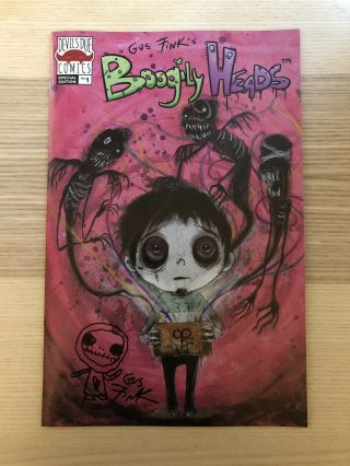 Boogily Heads Issue 1 Special Edition Cover Comic Signed By Creator Gus Fink