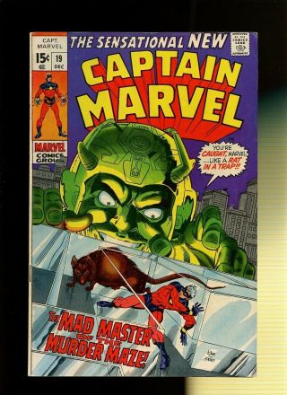 Captain Marvel 19 Fn 6.  0 1 Book Mad Master Of The Murder Maze By Thomas & Kane