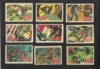 (43/44) Batman 1a - 44a A&bc Gum Cards Vintage 1966 Tv Film Star Superheroes