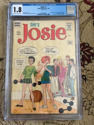 She’s Josie 1 Archie Series Comic Book Feb 1963 Cgc Graded 1.  8