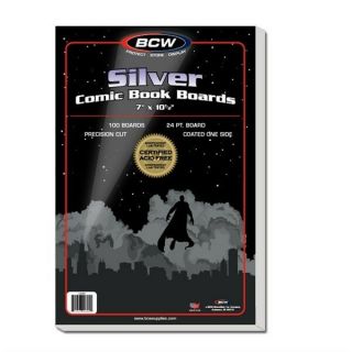 200 BCW NON - RESEALABLE Silver Age Comic Book Poly Bags,  Acid Backer Boards 2
