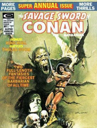 Savage Sword Of Conan (1974 Series) Annual 1 In Vf Minus.  Marvel Comics [ 76]