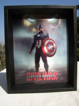 Captain America Marvel Avengers Civil War 8 " X10 " 3 - D Lenticular Picture Framed