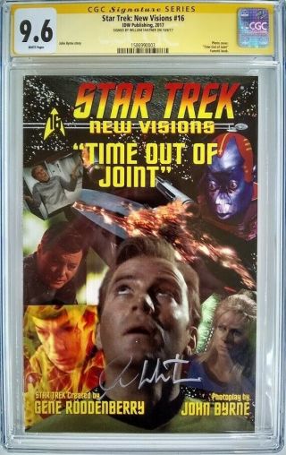 Star Trek Visions 16 Idw Publishing Autographed By William Shatner Cgc 9.  6
