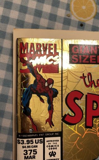 The Spider - Man 375 (Mar 1993,  Marvel) Spidey Vs Venum 3
