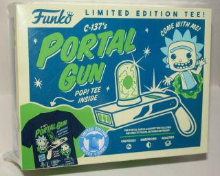 Funko Pop Rick & Morty Portal Gun T - Shirt Sz Xl Box Limited Edition