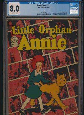 Dell Publishing Four Color 152 1947 Cgc 8.  0 Little Orphan Annie Golden Age